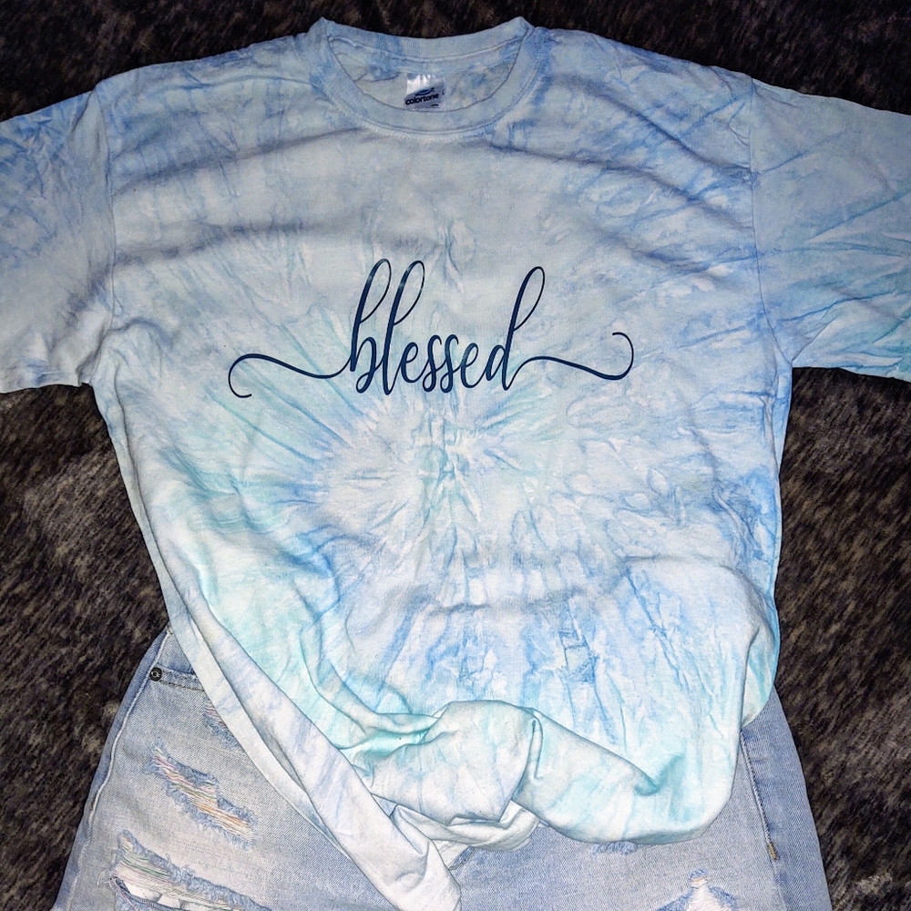 Blessed- tie dye tee